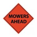 Nmc Mowers Ahead, 48x48, Roll Up Sign, Refle RUR5